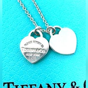 Authentic Tiffany & CO. Return To Double Heart Necklace.